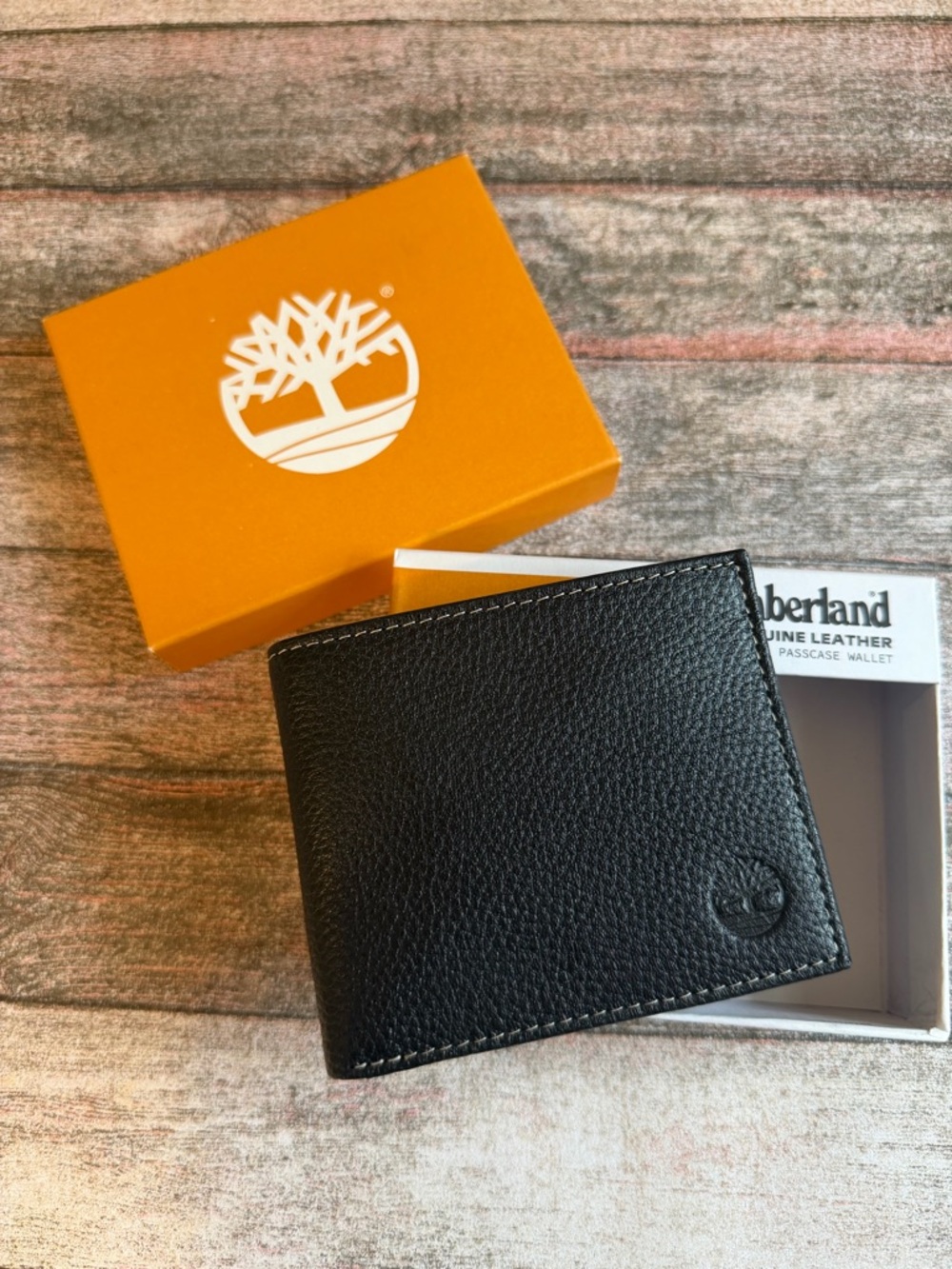 Timberland Black Pebbled Leather Wallet
